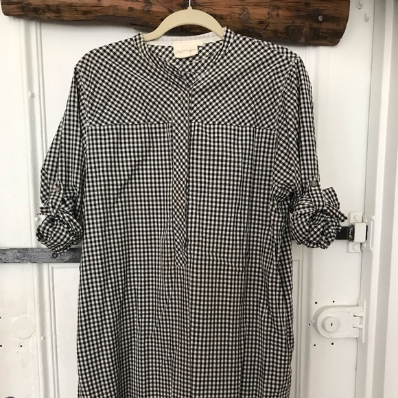 DKNY 100% Cotton shirt  dress with check print - Picture 1 of 7